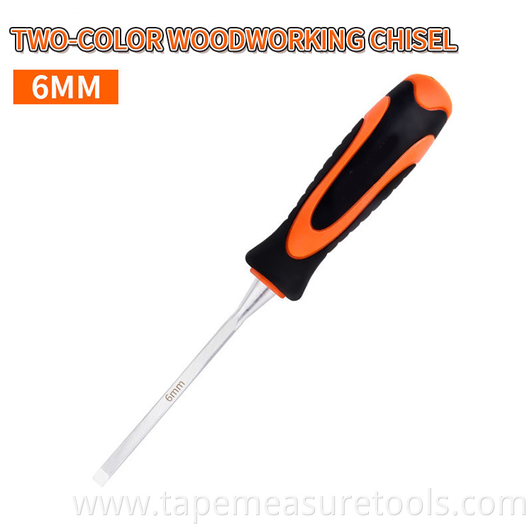 ProBon chrome vanadium steel +ABS TPR double material handle woodworking chisel set